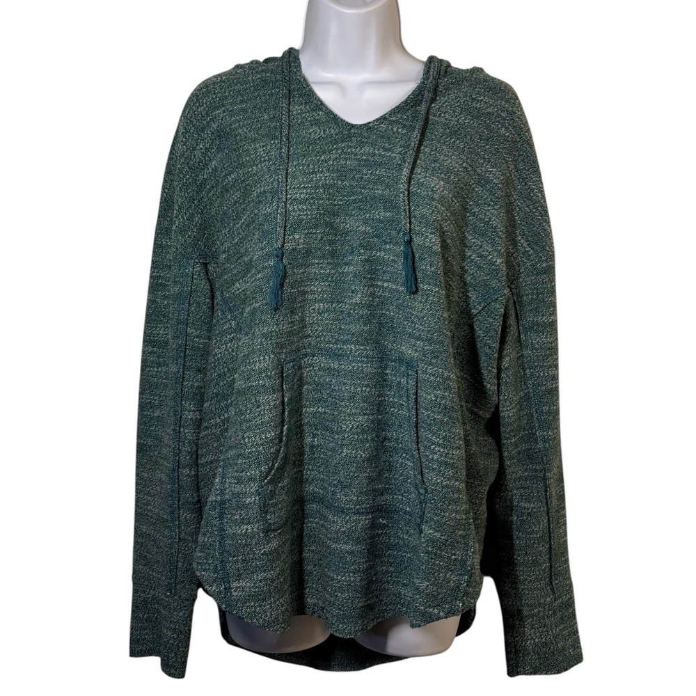 Roxy Green and White V-Neck Hoodie